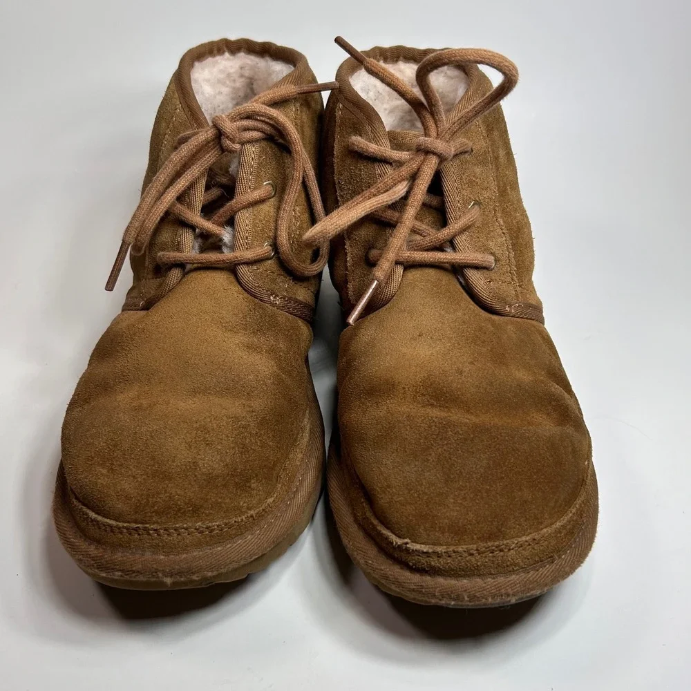 Ugg Neumel Chestnut Suede Lace Up Chukka Boots Mens 6 1017320K